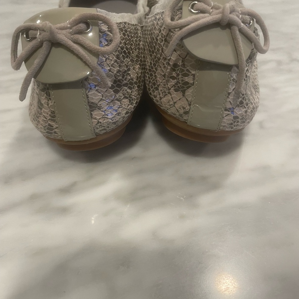 Cole Haan Women's Snakeskin Flats - Cream and Gray - Picture 3 of 6